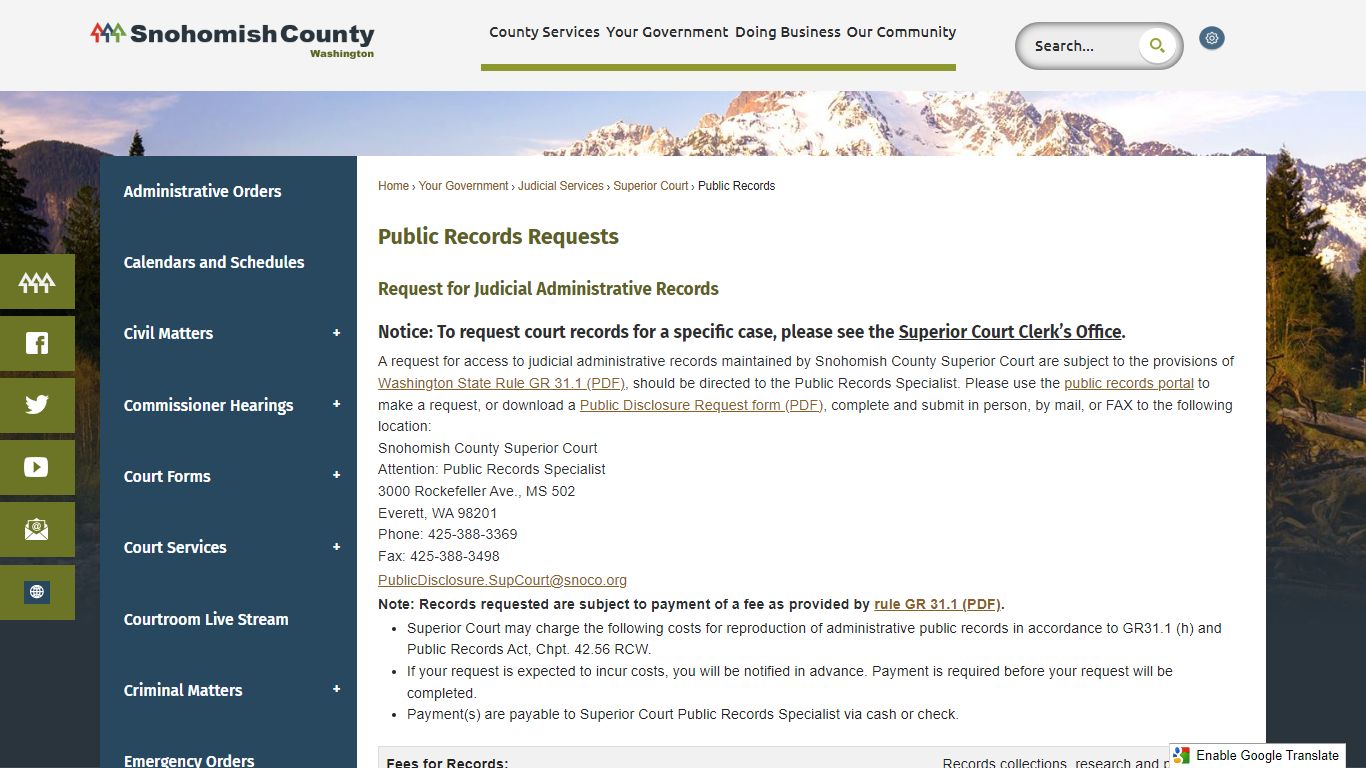 Public Records Requests | Snohomish County, WA - Official Website